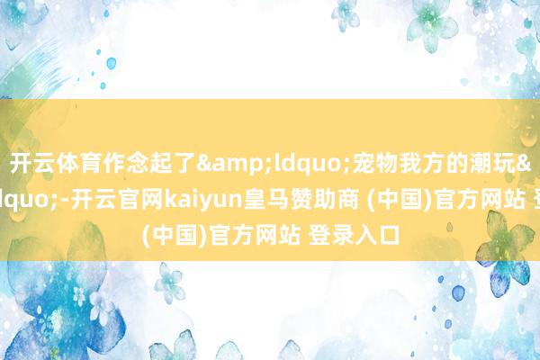 开云体育作念起了&ldquo;宠物我方的潮玩&rdquo;-开云官网kaiyun皇马赞助商 (中国)官方网站 登录入口