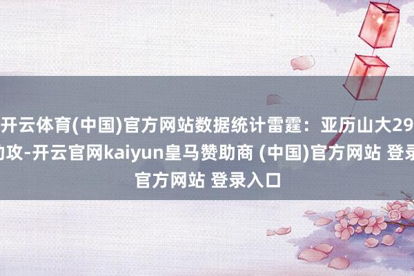 开云体育(中国)官方网站数据统计雷霆：亚历山大29分8助攻-开云官网kaiyun皇马赞助商 (中国)官方网站 登录入口