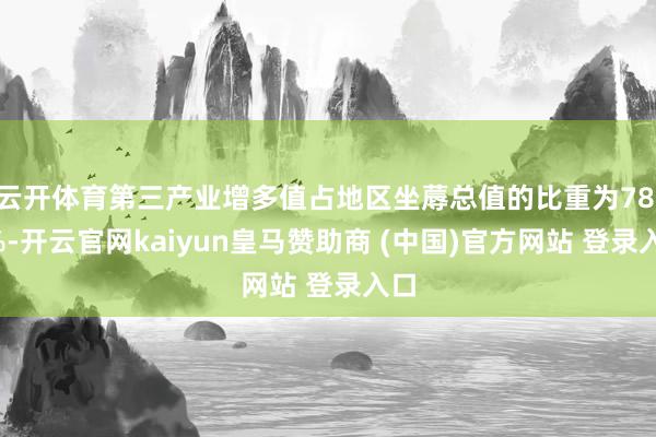 云开体育第三产业增多值占地区坐蓐总值的比重为78.2%-开云官网kaiyun皇马赞助商 (中国)官方网站 登录入口