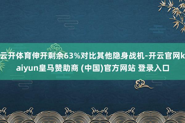 云开体育伸开剩余63%对比其他隐身战机-开云官网kaiyun皇马赞助商 (中国)官方网站 登录入口