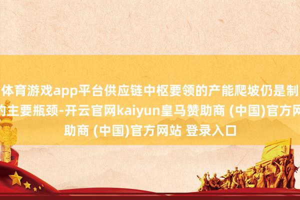 体育游戏app平台供应链中枢要领的产能爬坡仍是制约行业放量的主要瓶颈-开云官网kaiyun皇马赞助商 (中国)官方网站 登录入口